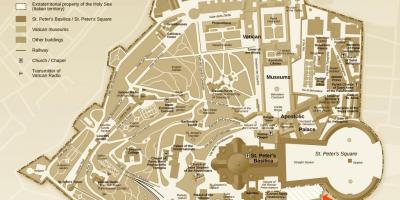 Kart over utgravninger office Vatikanet