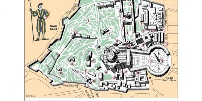 Kart over Vatikanet museum layout